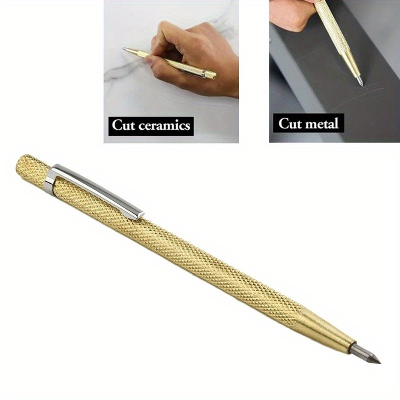 Metal Scribe Tool, Etching Engraving Pen, Glass Tip Scriber, Plate Glass  Marker Lettering Pen for Glass Wood Ceramics Gold Diamond Ceramic Scribing  Metal Sheet Tool