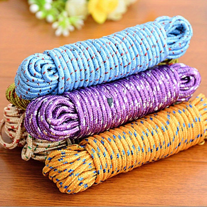 1pc Household Indoor Clothesline, Nylon Rope, Outdoor Clothes Quilt Drying  Rope, Sunshade Net Tarpaulin Rainproof Cloth Fixed Rope, Length 393.7inch