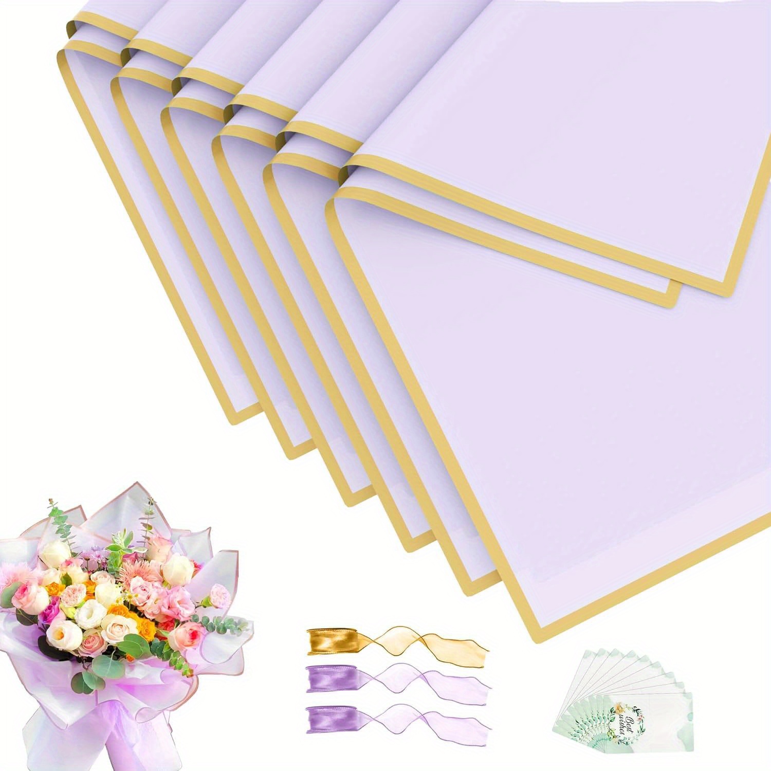 Flower Wrapping Paper Bouquet Flower Bouquet Wrapping Paper - Temu