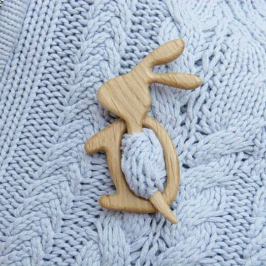 1pc Wooden Animal Pattern Brooch Pin - DIY Craft Badge For Cute And Funny Cartoon Shawl And Scarf Accessory, Jewelry Gift With Clasp Buckle details 4