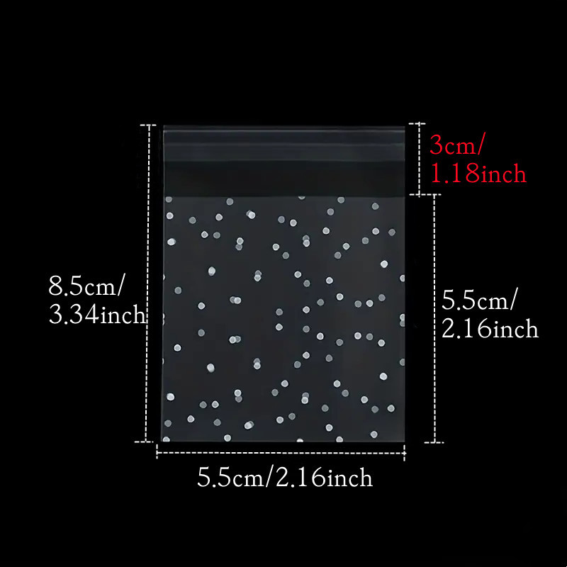 Image of 200pcs/batch Of Semi-transparent Plastic Packaging Bags, Self-adhesive Bags With Adhesive Strips, Birthday Party And Wedding Decorations, Holiday Packaging Supplies