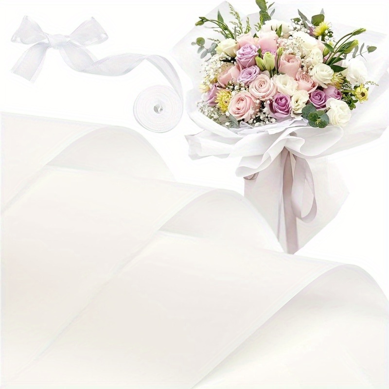 Flower Wrapping Paper Florist Bouquet Supplies Waterproof - Temu