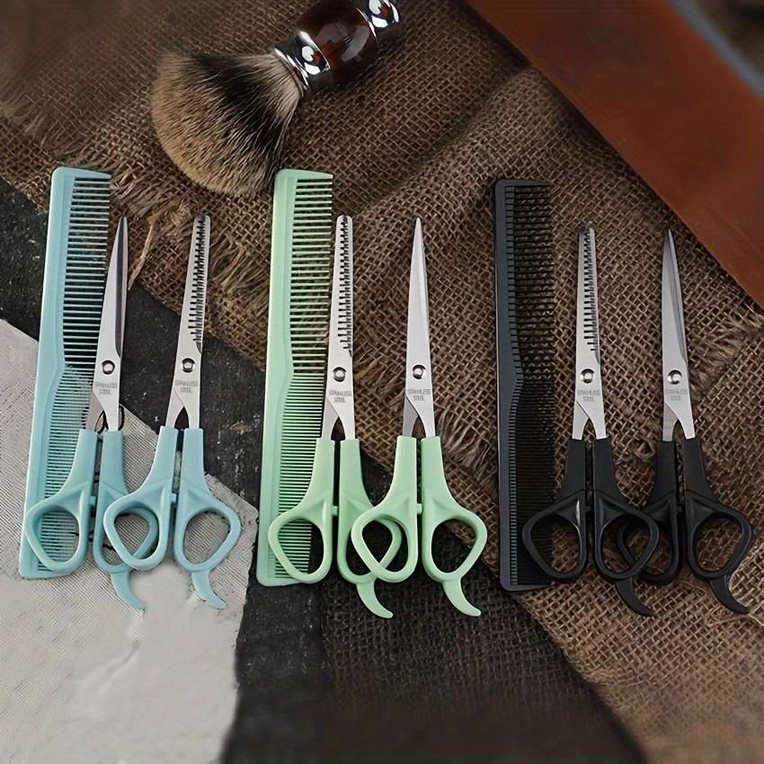 Hair Cutting Scissors Kit Professional Barber Shears Set - Temu