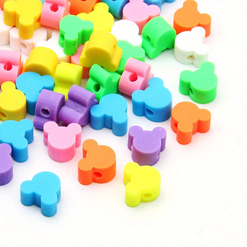 

50pcs Multicolor Trendy Cartoon Mouse Clay Loose Beads For Jewelry Making Diy Creative Necklace Bracelet Handmade Art Craft Supplies