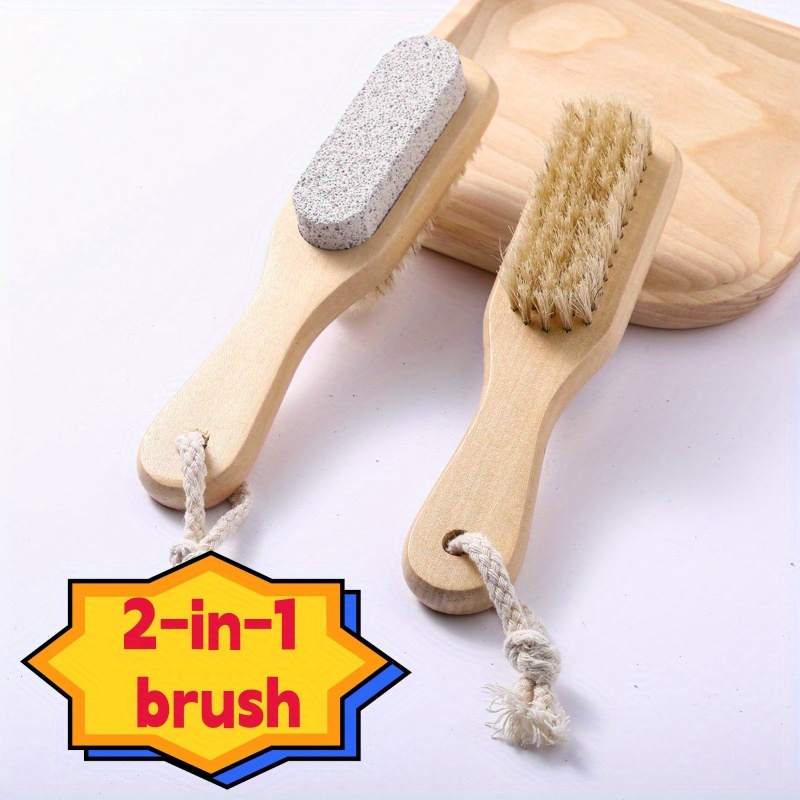 Hand and Foot Brush with pumice stone to Remove Dead Skin & Callus Stone Foot  Scrubber Pedicure Brush For Dead Skin