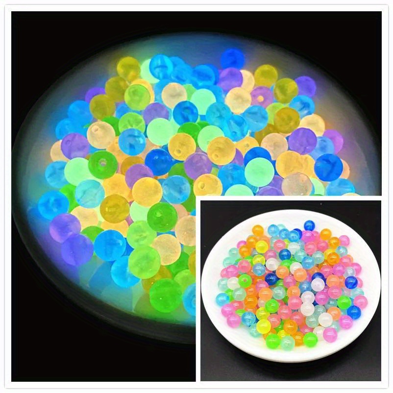 Mixed Color Fishing Beads Hard Plastic Round Beads For - Temu