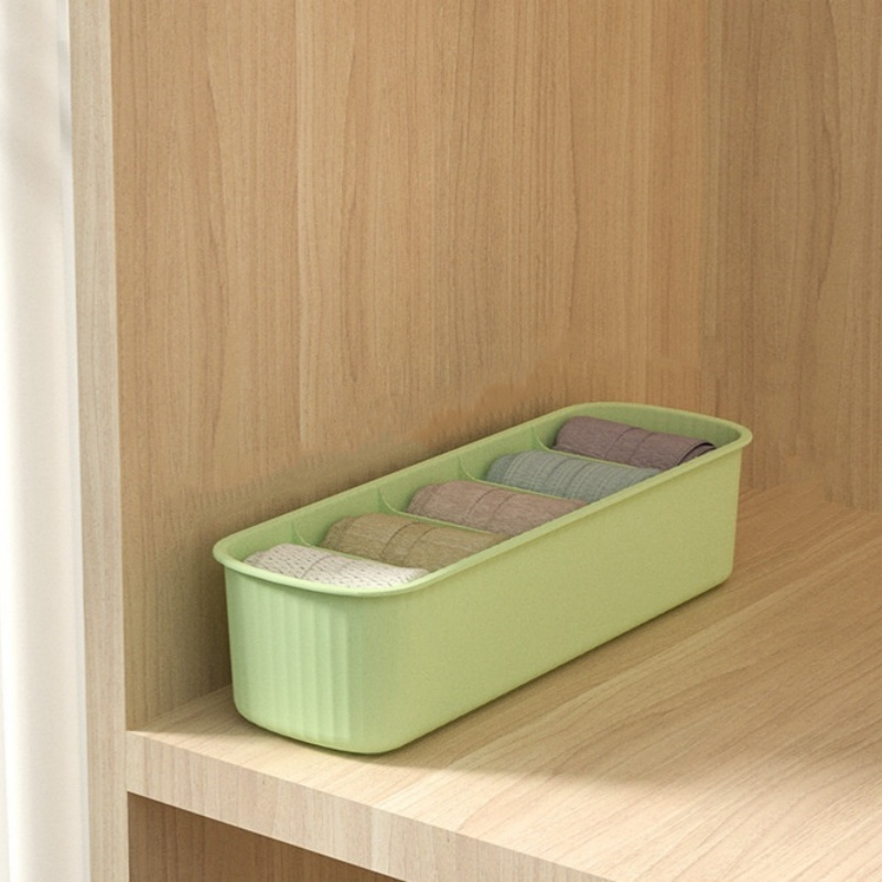 Striped Plastic Socks Box Sundries Storage Box Dormitory - Temu