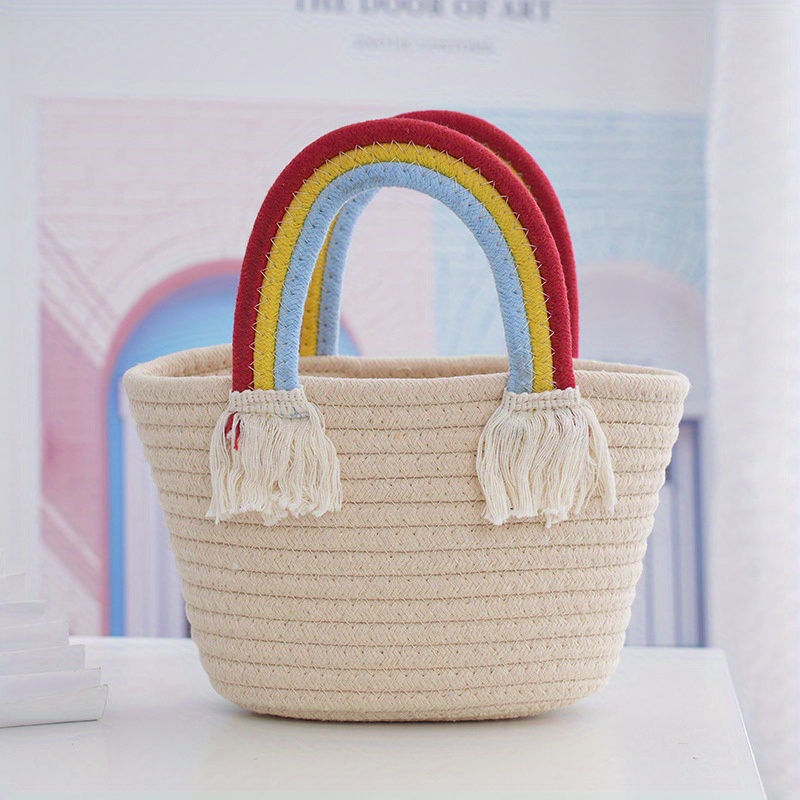 

1pc Cotton Thread Knitted Gift Bag, Great Christmas Halloween Thanksgiving Day Gift, New Year's Gift, Valentine's Day Gift