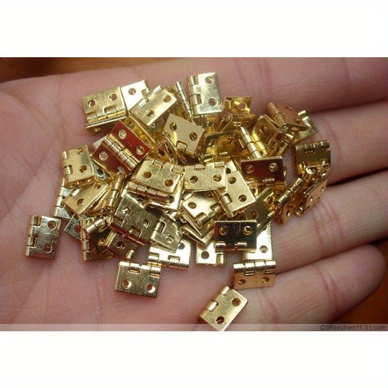 Mini Brass Hinges 20Pcs Mini Brass Hinges 1/4in 4 Hole Folding