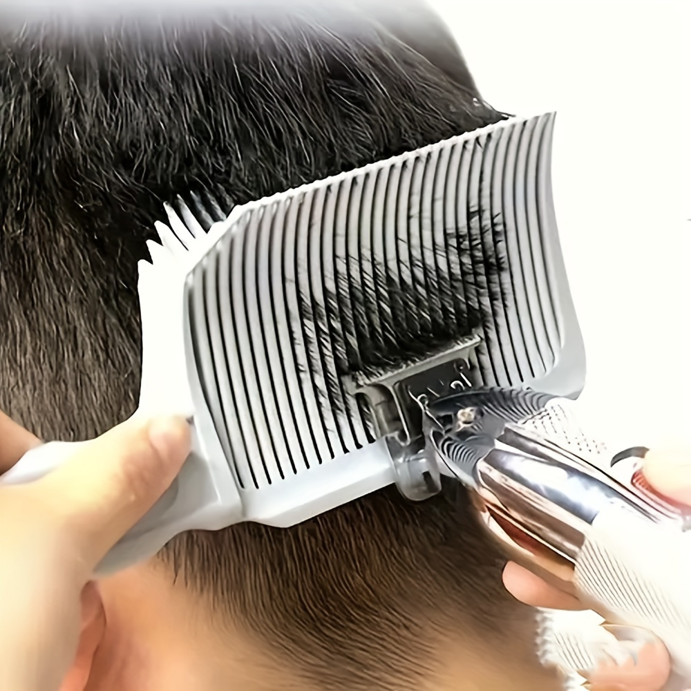 

1pc Men's Oil Head Hairdressing Comb, Barber Fade Comb, Professional Barber Clipper Blending Flat Top Hair Cutting Comb