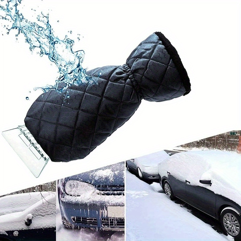 Grattoir de fenêtre de voiture avec gant, grattoir à glace pour voiture,  grattoir à