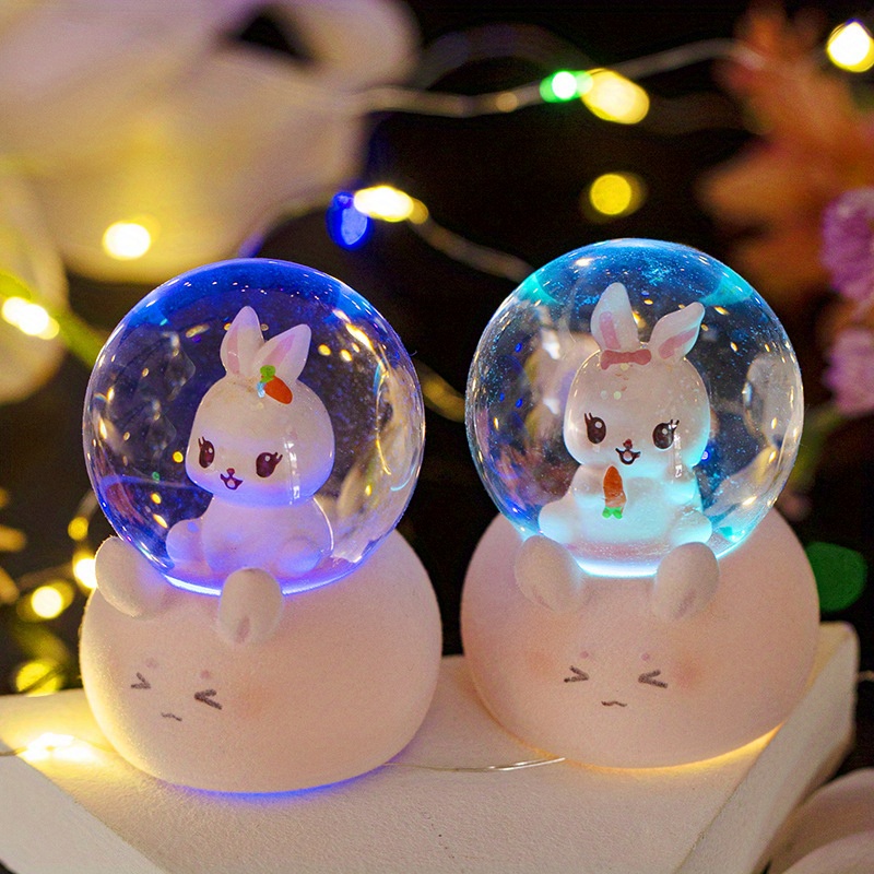 1Pc Colorful LED Light Up Adorable Bunny Squishy Toys Squeeze Toy - Random  Color