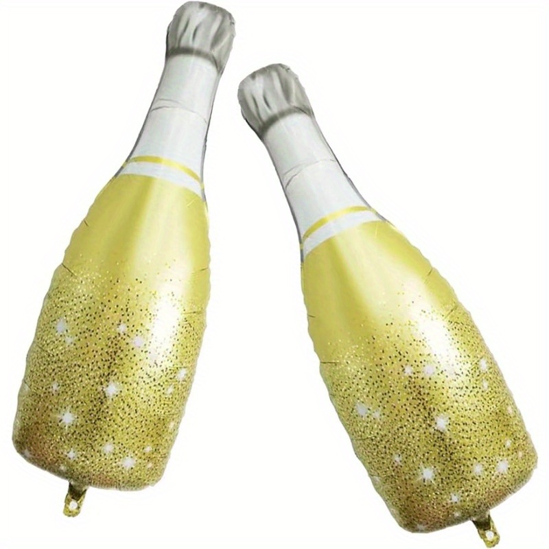 Botella de champán de aluminio de Mylar y globos de helio de copa dorada  para decoración de fiestas