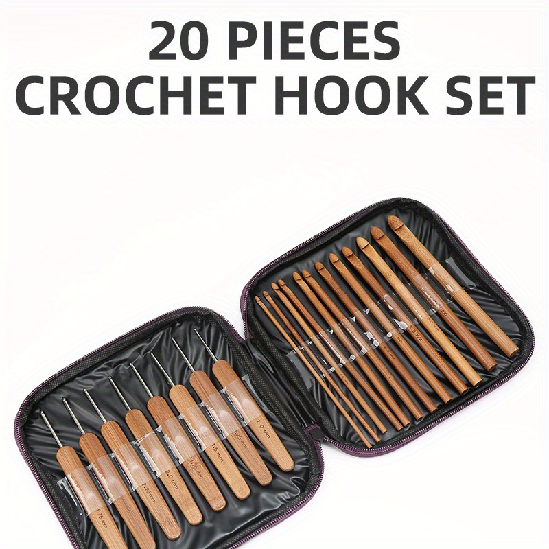 8pcs Crochet Hook Set, Golden Alumina Double End Crochet Hook Weave Sweater Knitting Needles Kit DIY Hand Made Craft Sewing Accessory (1 0 8 0)