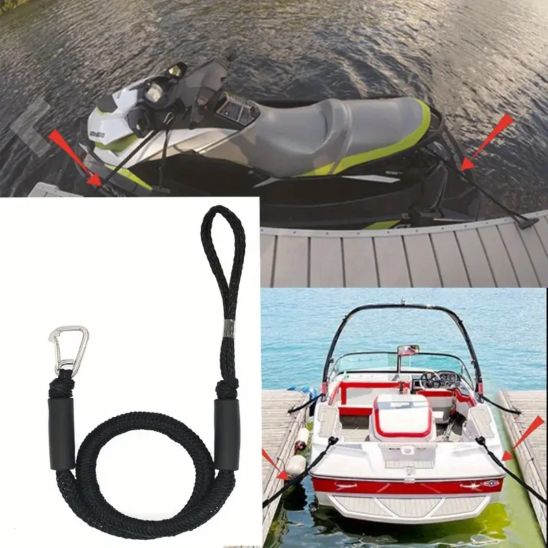 1pc 4ft 1 2m Marine Boat Bungee Dock Line With 316 Stainless Steel
