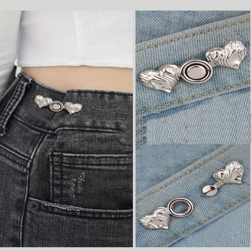 10 Pcs/Set Replacement Buttons,Button pins for Jeans, No Sew and No Tools  Instant Jean Button Pins for Pants, Simple Installation, Reusable and  Adjustable