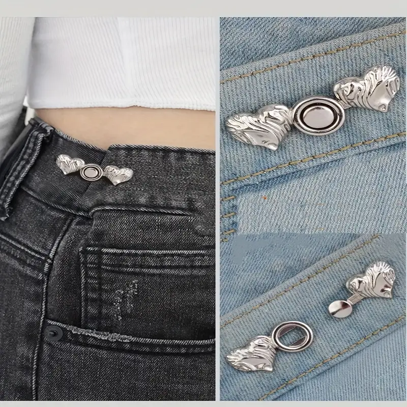 Button Pins For Jeans, No Sew And No Tools Instant Jean Button