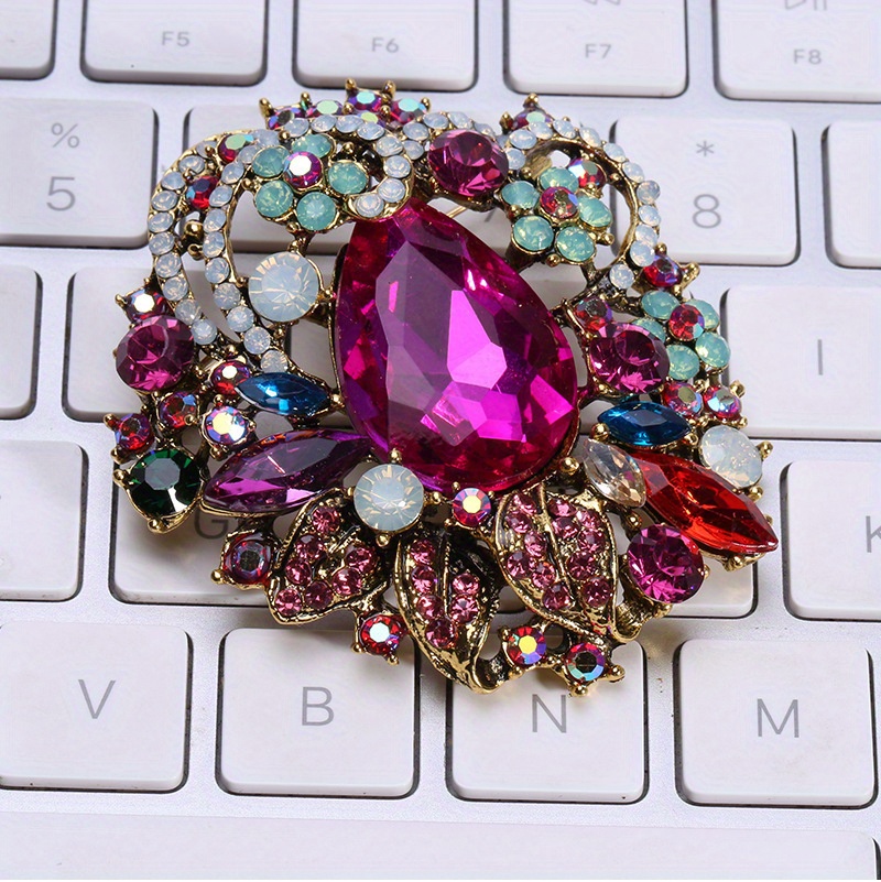 1pc bohemian style luxury brooch colorful   pin clothing accessories birthday gifts details 7