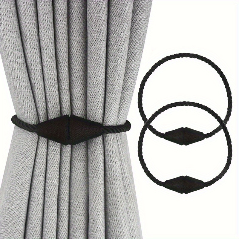 

1 Pair Modern Magnetic Curtain Tiebacks Handmade Weave Curtain Holdbacks For Bedroom And Living Room Office Home Decor