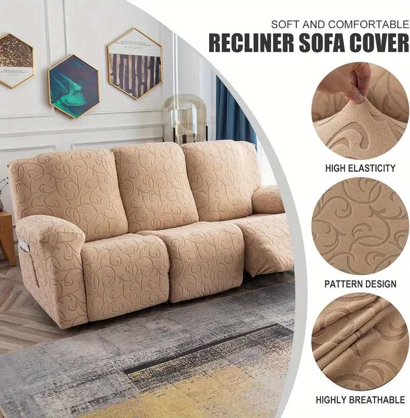 Stretch Recliner Slipcover Jacquard Sofa Cover Recliner - Temu