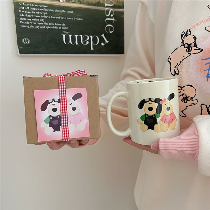 Cute Shiba Coffee Mug With Lid And Spoon Ceramic Coffee Cups - Temu