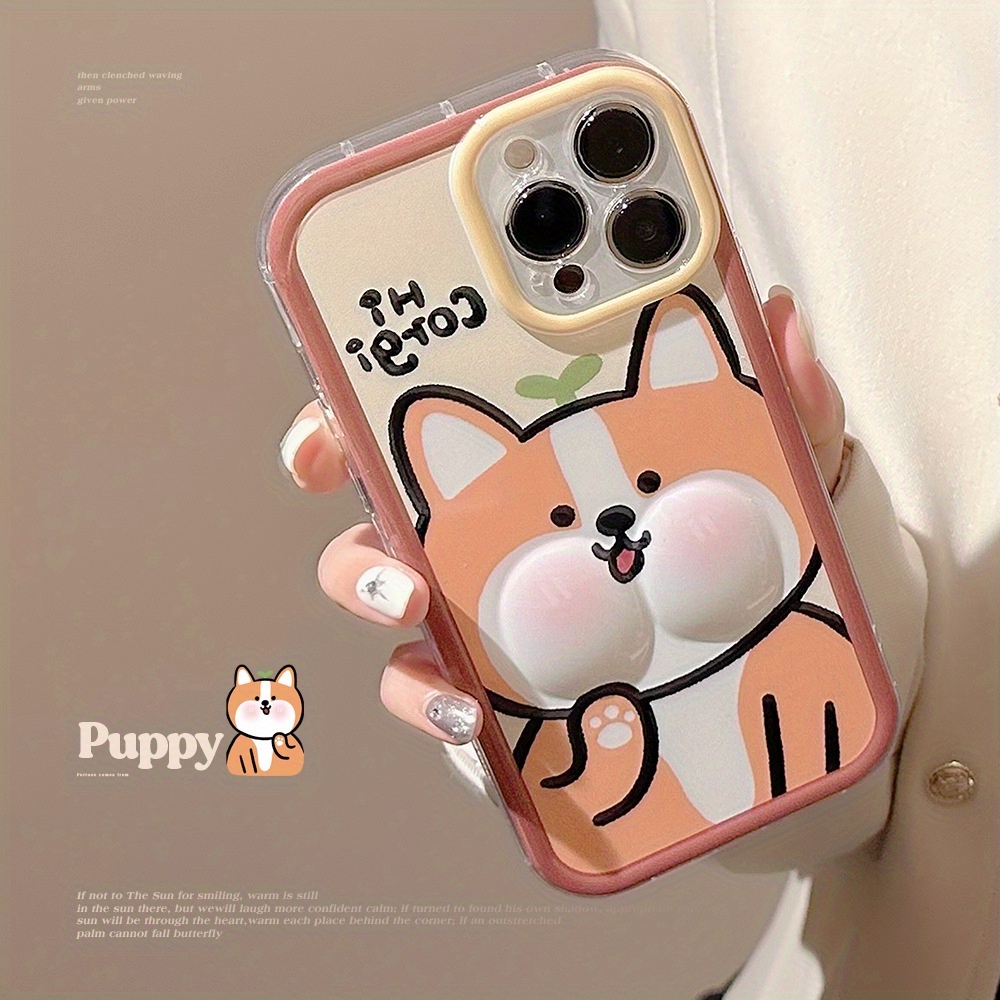 Phone Case Cute Dog Graphic Anti fall Full Body Protection Temu