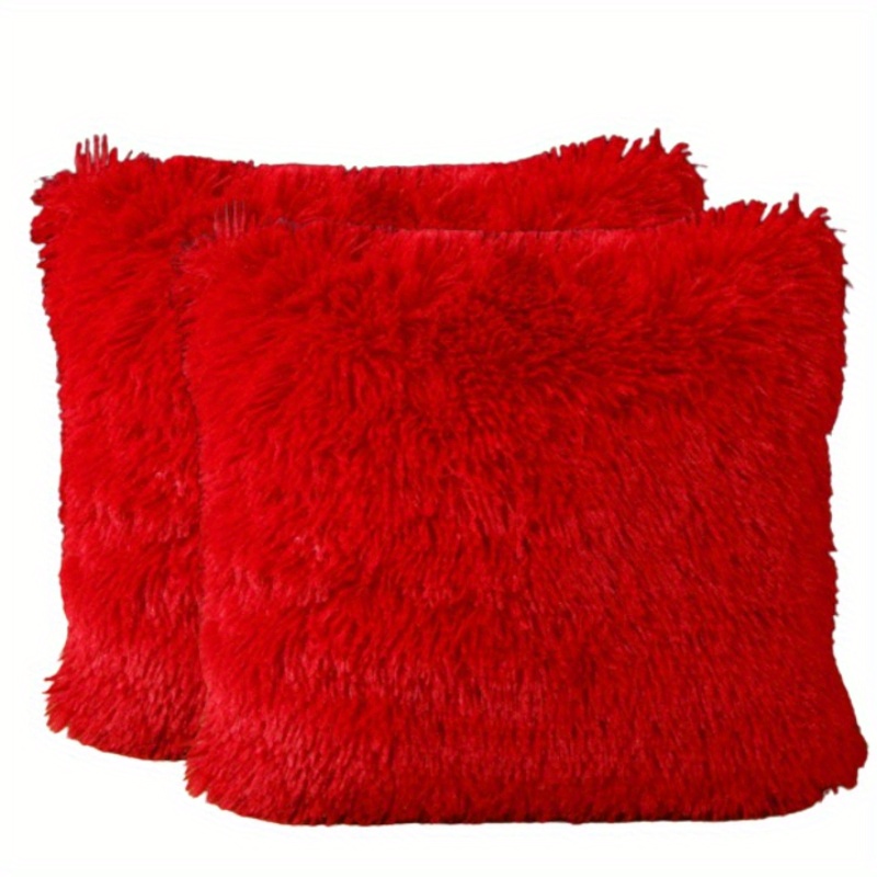 

2pcs Pure Color Decorative Sofa Pillows Christmas Pillow Covers Couch Pillow Covers, Without Pillow Core, Home Decor, 43x43cm