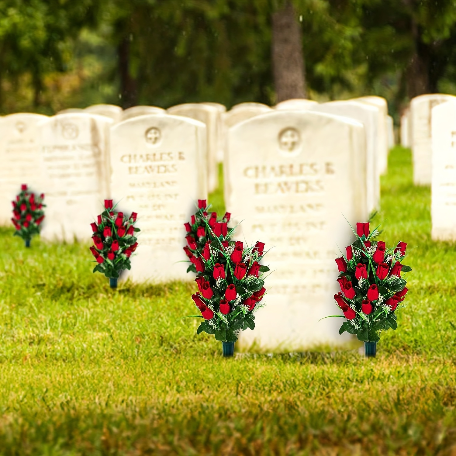 2 Set Fiori Artificiali Cimitero, Rose Decorazioni Tombe Allaperto,  Bellissime Composizioni Bouquet Vaso Cimitero, Colori Duraturi E Non  Sanguinanti (rosso) - Casa E Cucina - Temu Switzerland