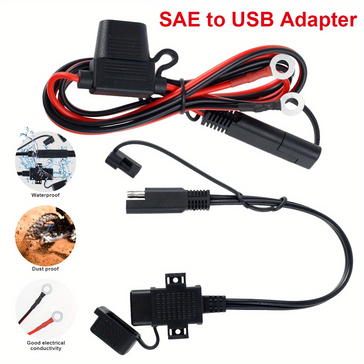 Sae To Usb Adapter 5v/2.1a Professional Motorcycle Usb Charger