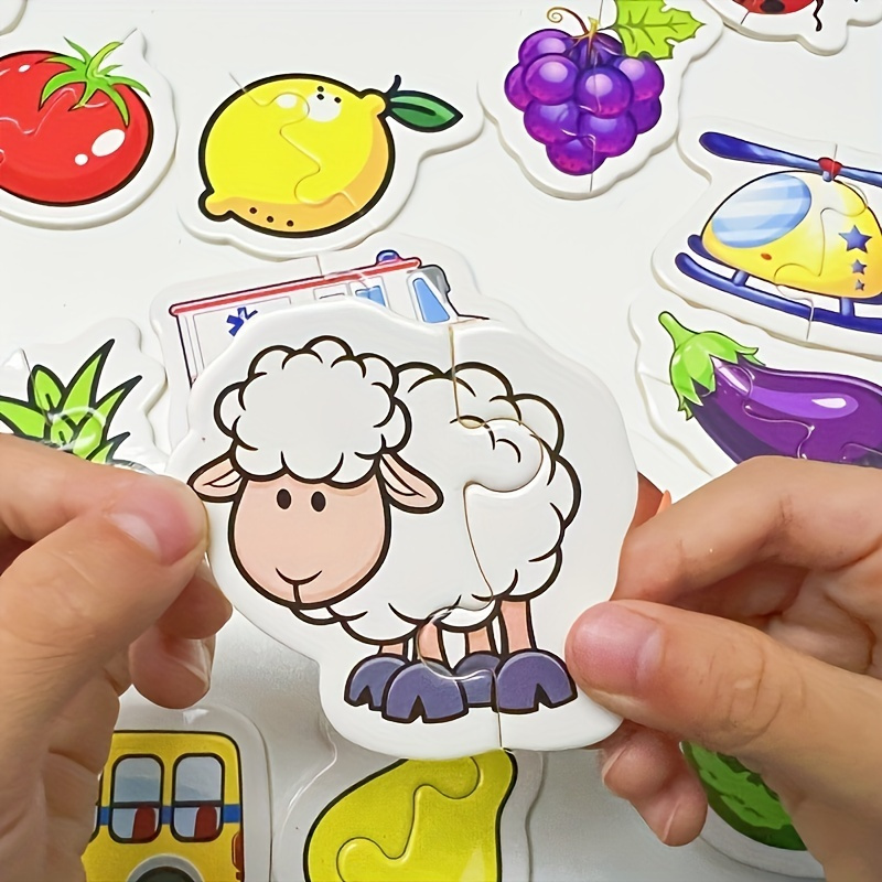 24 pièces enfants cadeau dessin animé éducation cerveau Puzzle jeu