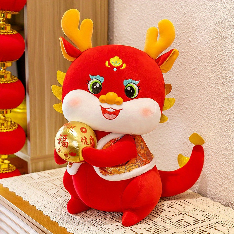 YEAR OF THE Dragon 2024 Mascot Panda Transformed Into Dragon Doll
