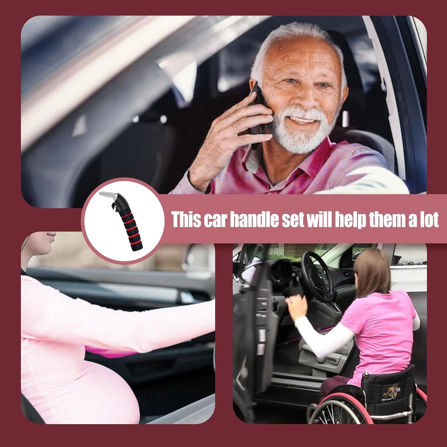 Car Door Assist Handle for Seniors/Handicapped – Multifunction Support  Handle