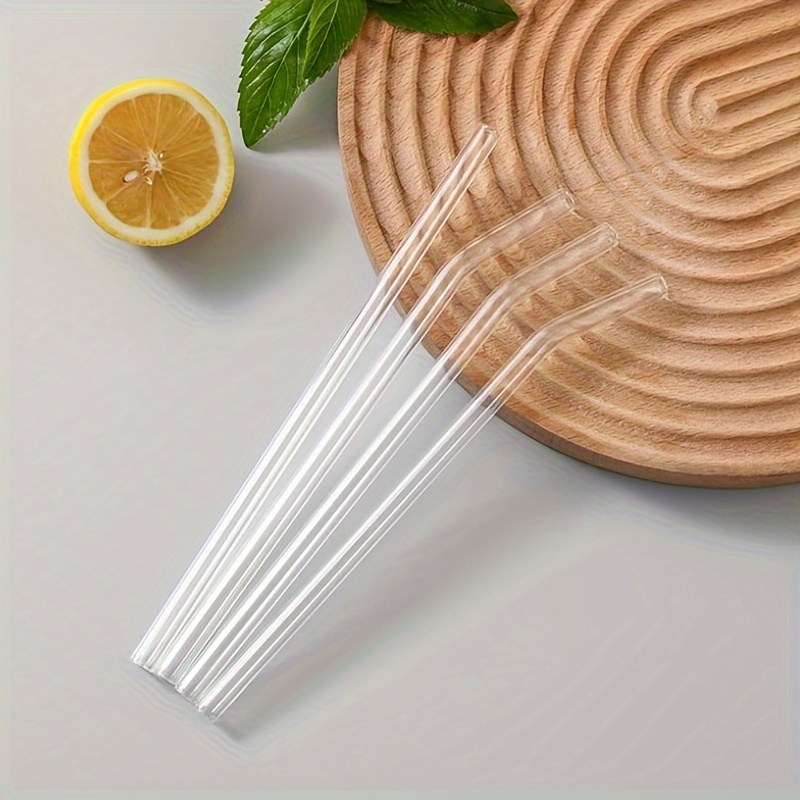 Glass Straw, Transparent Straw For Party, Heat Resistant Straw With  Cleaning Brush, Reusable Straw For Milk Water Cocktail Drinking, Straw For  Decoration, Decorative Straw For Festival Party Wedding Cocktail Bar, Beach  Vacation