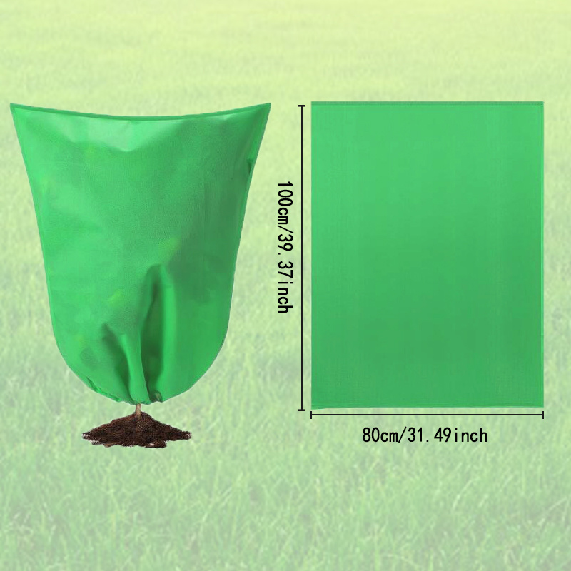 Cubierta Para Plantas Contra Heladas De Tela No Tejida, Con Cordón Ajustable, 140x200 Cm Con Cremallera Lateral