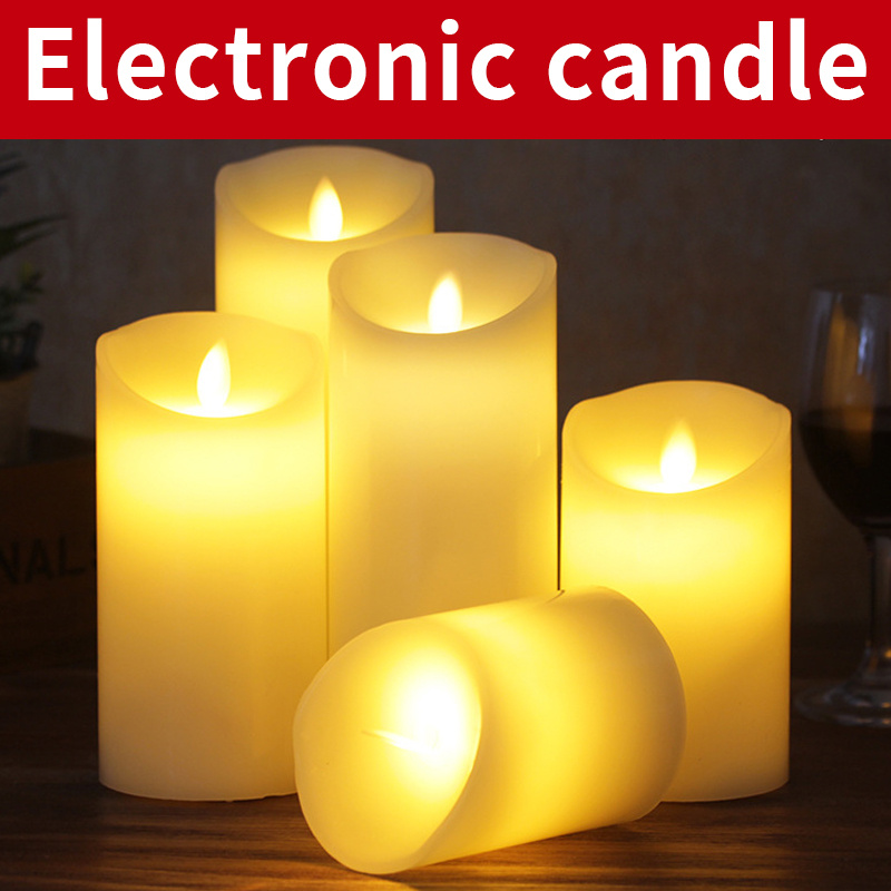 1 Pièce Bougie À Led Sans Flamme (piles Non Incluses), Décoration De Bougie  Artificielle À Mèche Oscillante Pour La -valentin, Le Mariage