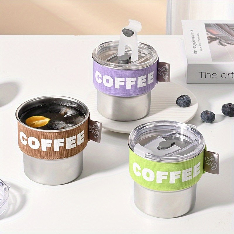 304 Stainless Steel Mini Coffee Cup 400ml with Lid