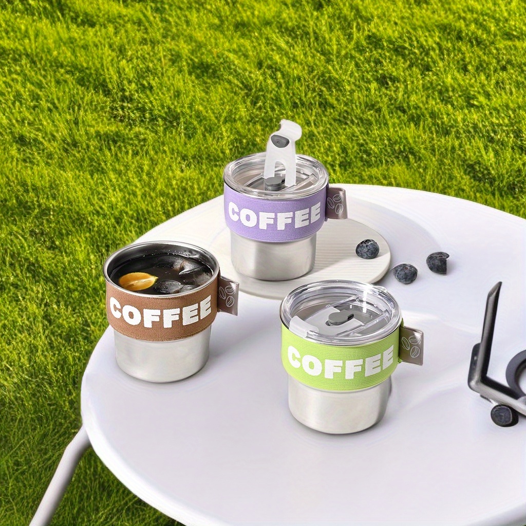 304 Stainless Steel Mini Coffee Cup 400ml with Lid