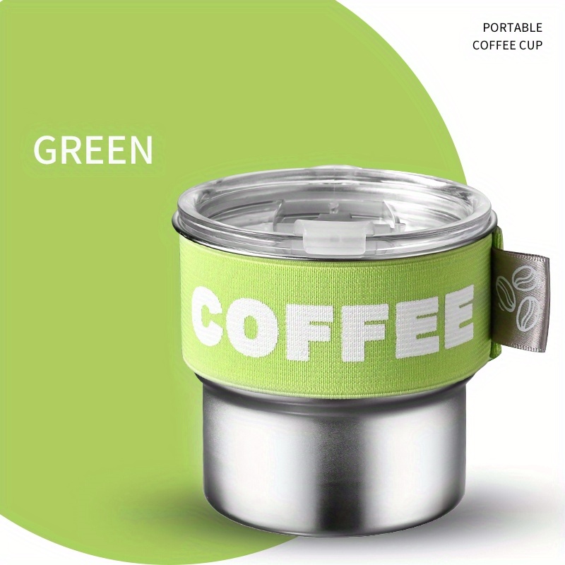 304 Stainless Steel Mini Coffee Cup 400ml with Lid