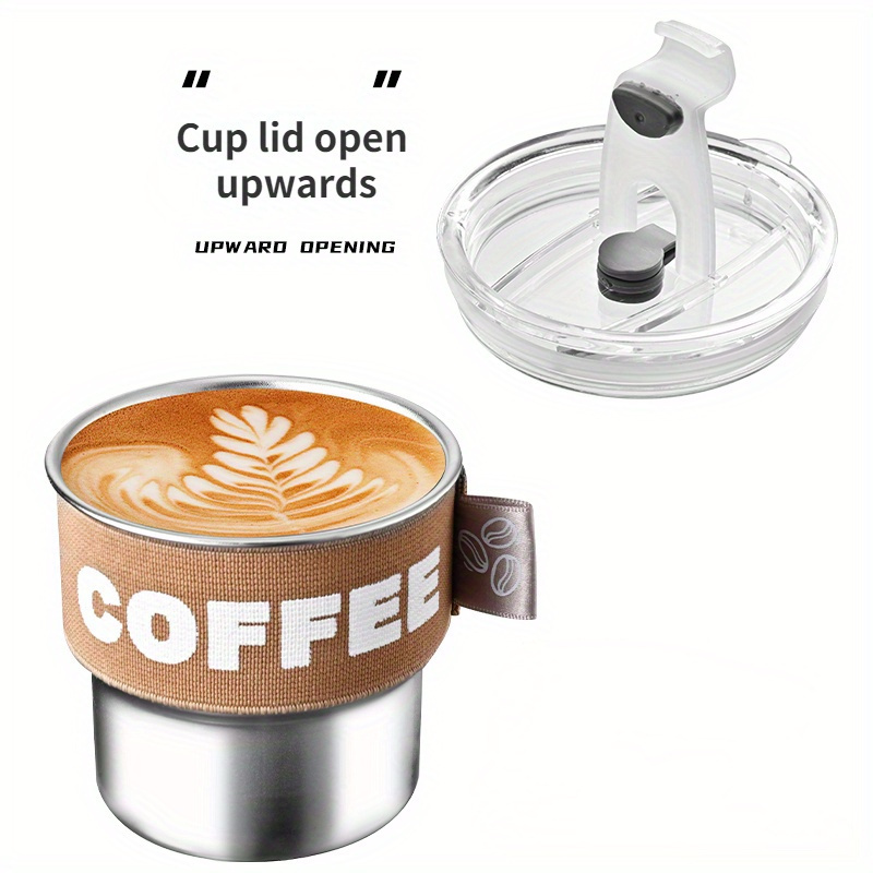 304 Stainless Steel Mini Coffee Cup 400ml with Lid