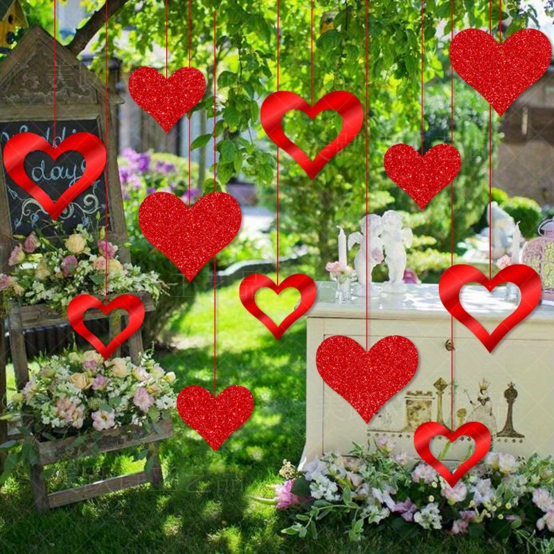 Decoración de madera I Love You, decoración en forma de corazón, adornos  decorativos hechos a mano para el hogar y la sala de estar, decoración de