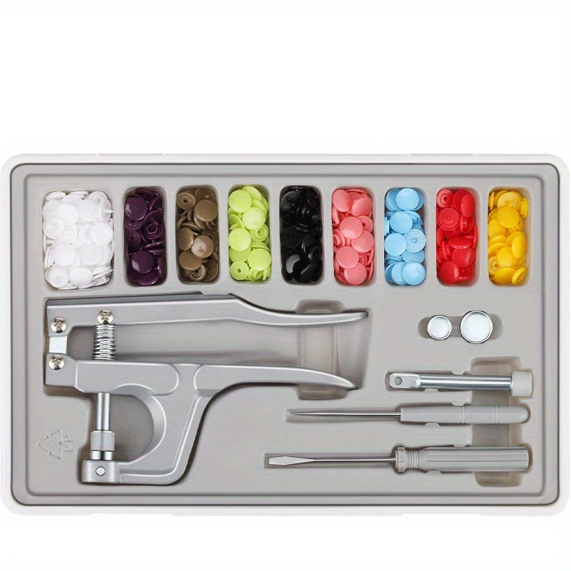 Kit de Botones a Presion, 600 Snaps Plastico Colores, 15 Colores, Caja de  Costura, Accesorios Costura de Presion Plastico, Set Remaches para Cuero,  Ropa, Bricolaje : : Hogar y cocina