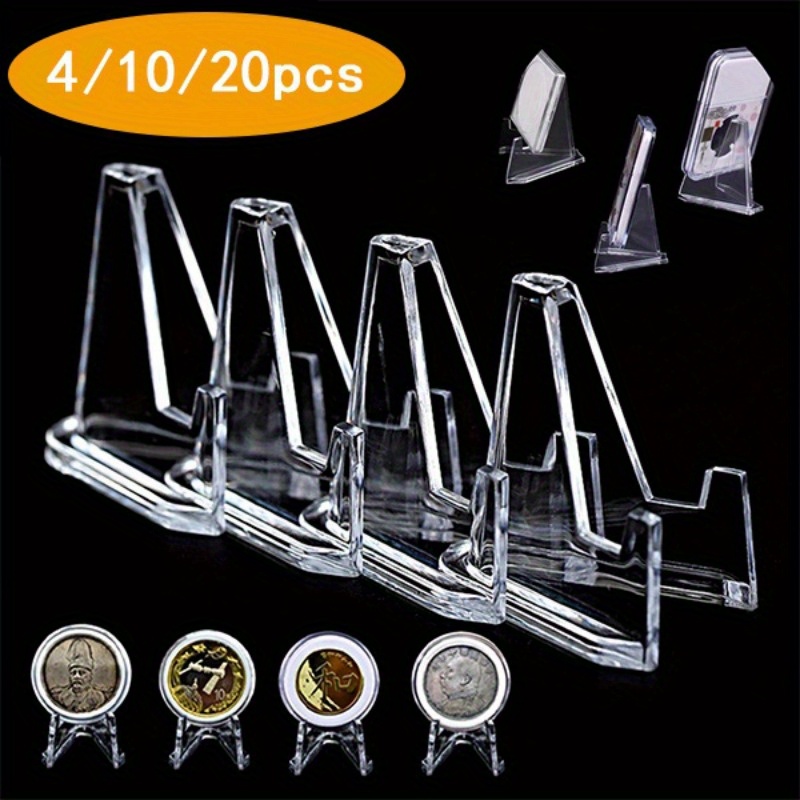Mini Clear Acrylic Easel Stands Coin Display Easel Holder - Temu