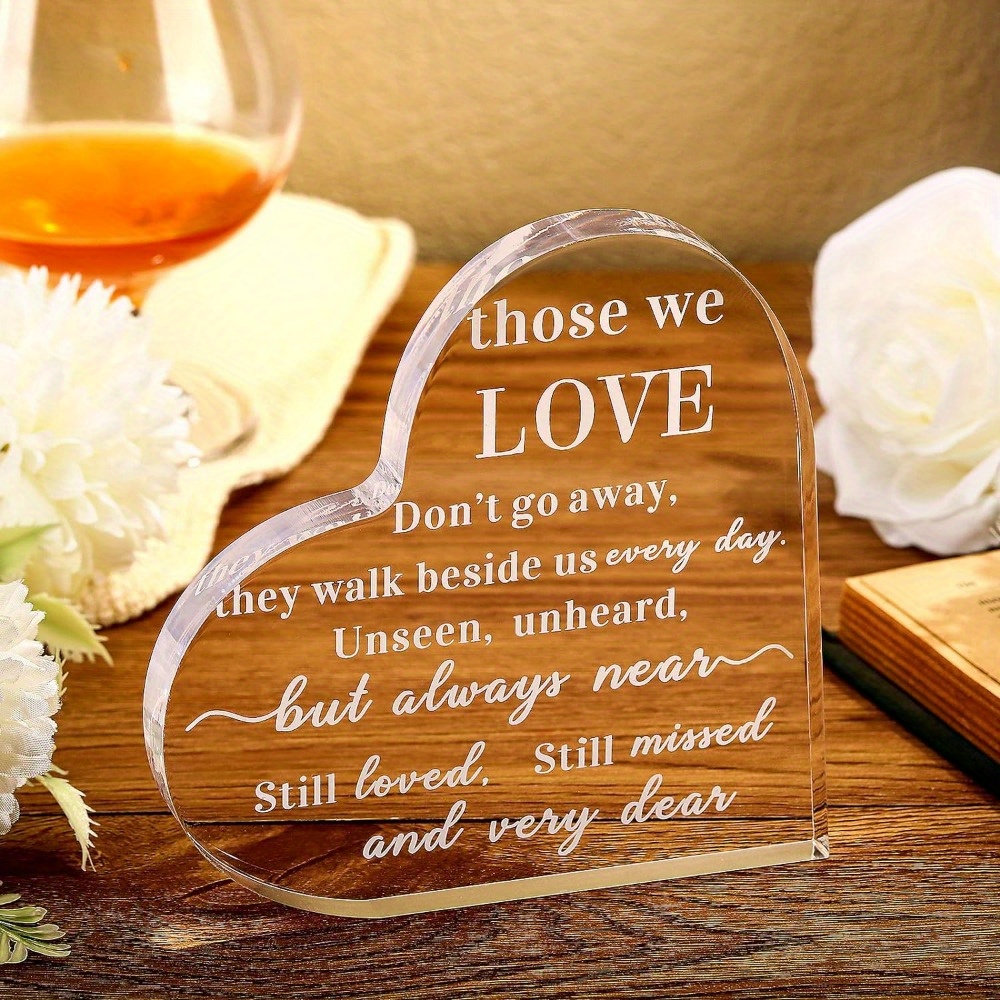 Acrylic Heart Condolence Gifts For Loss Of Loved One Temu