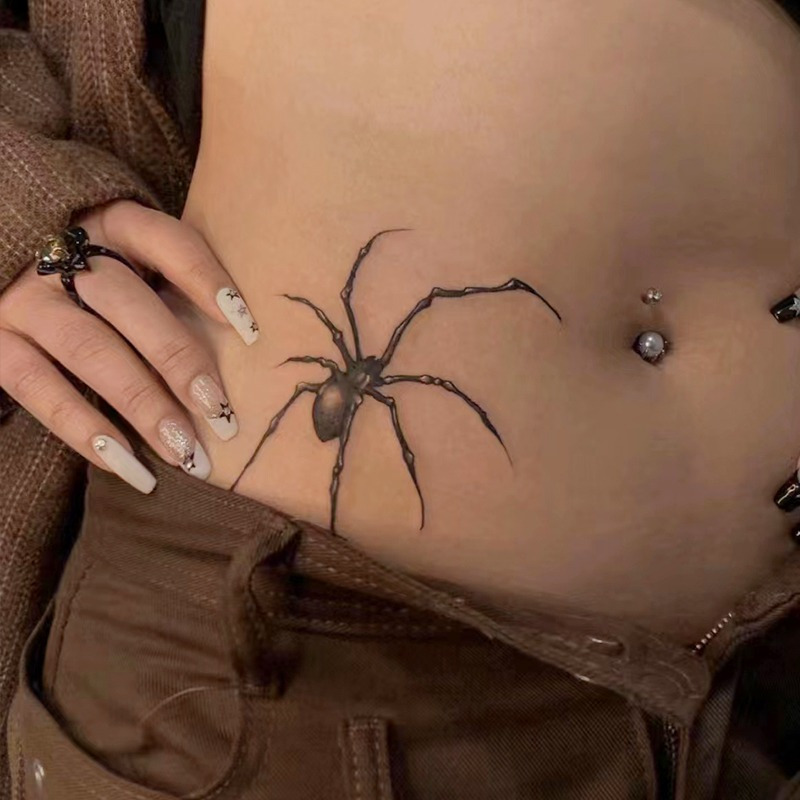 

1 Sheet Spider Tattoo Sticker Waterproof And Long-lasting Temporary Tattoo Body Art