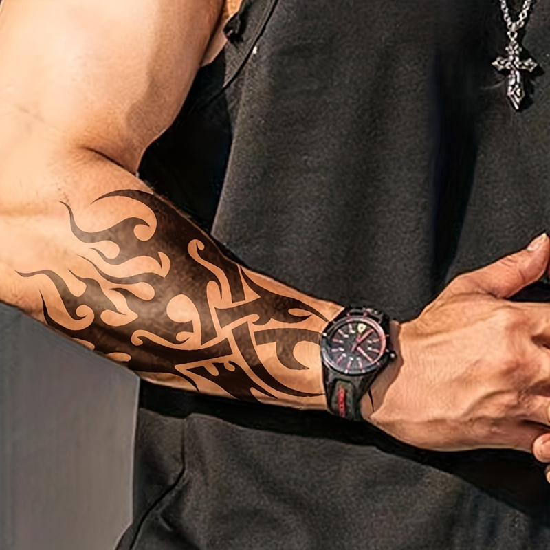 Generic Temporary Tattoos Men Removable Waterproof Body Arm Leg Tattoo  Sticker : : Beauty