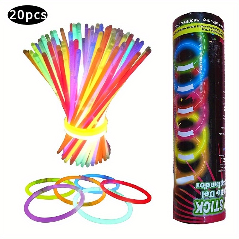

20pcs Colorful Diy Light Stick Bracelet, Parties Decor, Concerts Supplies, Party Supplies, Creative Decor Easter Gift