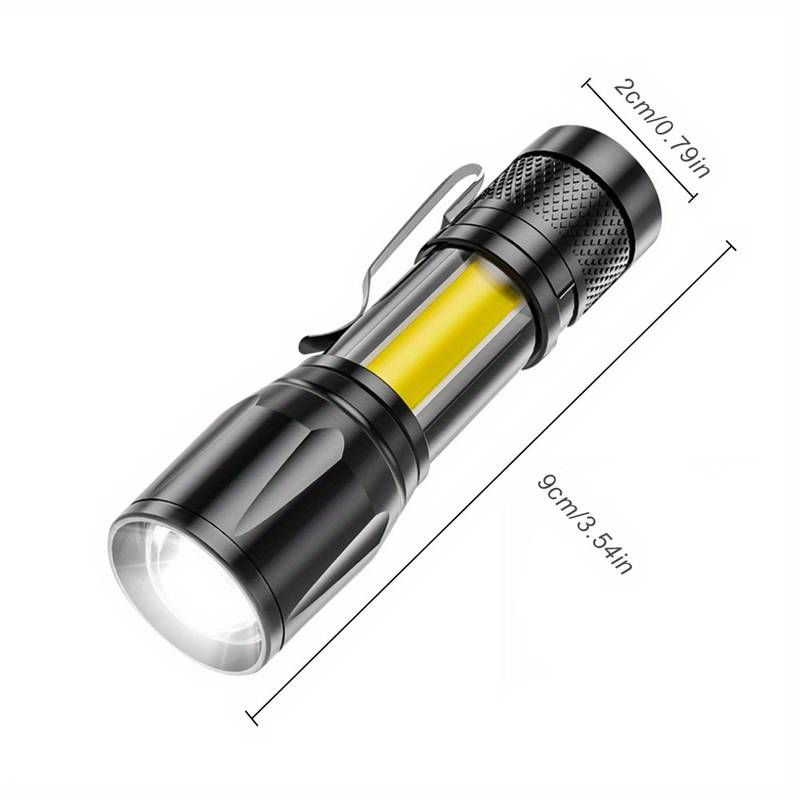 1 2 4 8pcs mini torch with clip led rechargeable flashlight portable usb charging waterproof zoomable flashlight for camping fishing cycling hiking emergency lighting details 2