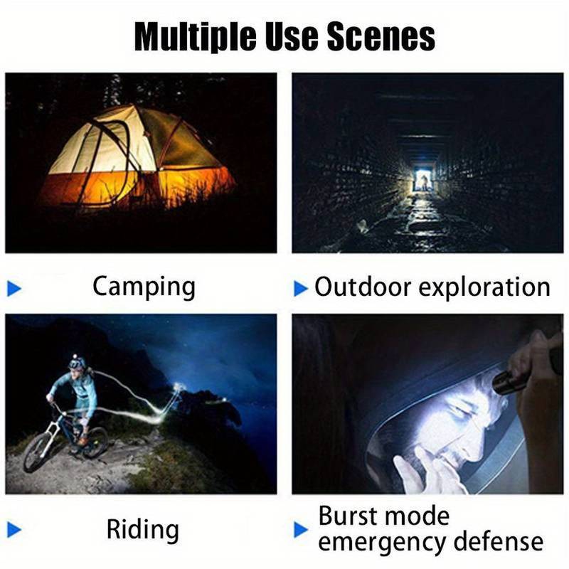 1 2 4 8pcs mini torch with clip led rechargeable flashlight portable usb charging waterproof zoomable flashlight for camping fishing cycling hiking emergency lighting details 8