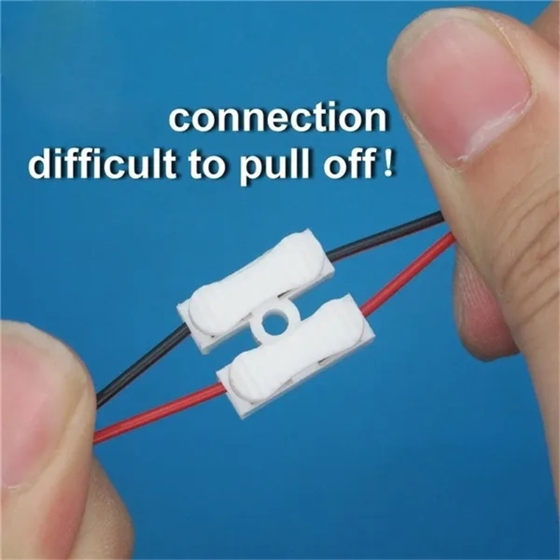 UMLIFE 55pcs Quick Connect CH-2 Spring Wire Connectors, PVC Insulated Copper Contact, Uncharged Electrical Cable Clamp Terminal Block Connector for Wiring