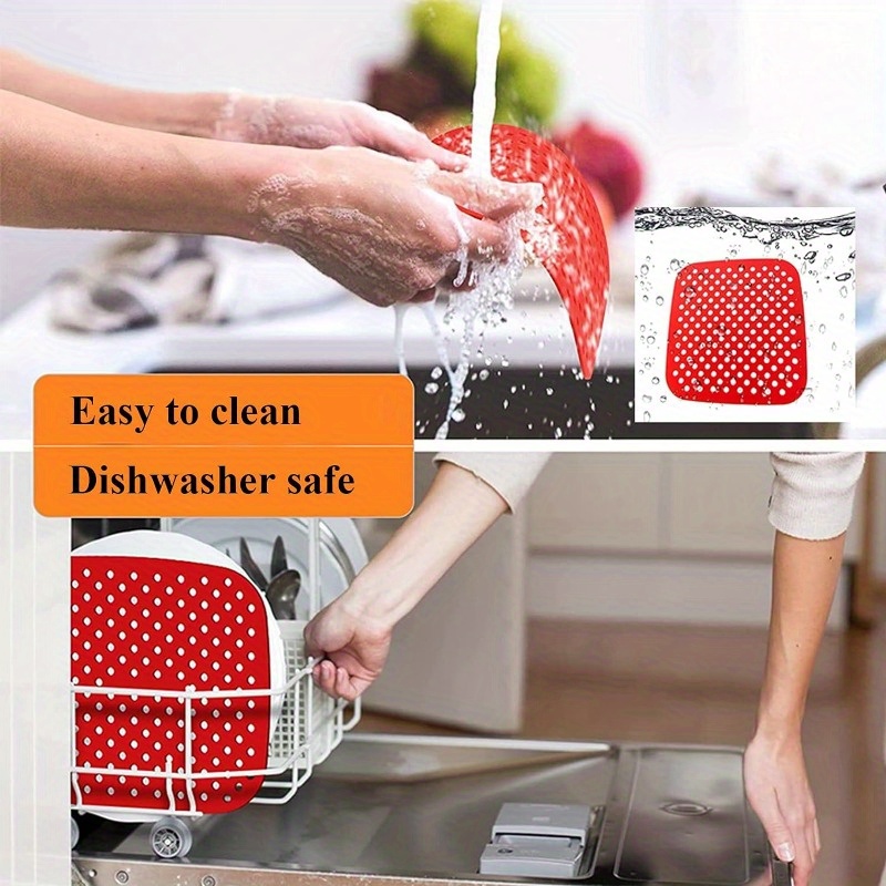  Air Fryer Accessories with Rack, Reusable Mats and